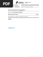 EXAME GEOG A (719 - 2ª FASE) - v 2 (2012)