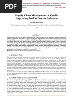 Supply Chain Management-A Quality
Improving Tool in Process Industries