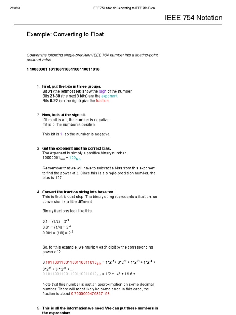 Converting to IEEE 754 Format | PDF | Theoretical Computer Science ...
