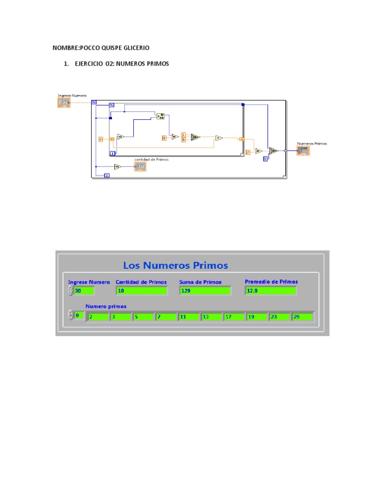 Numero Primo PRIMO en Labview | PDF