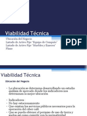 Viabilidad técnica pdf