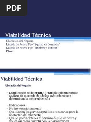 Viabilidad técnica pdf