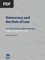 Download Forum 2000 Conference Report Democracy and the Rule of Law 2011 by Daniel Solis SN126254789 doc pdf