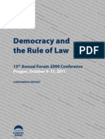 Forum 2000 Conference Report Democracy and The Rule of Law 2011