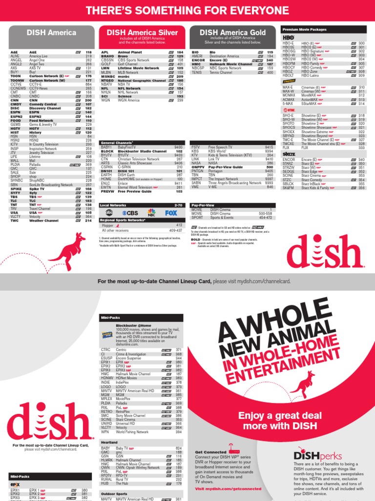 Dish Network Channels List | Examples and Forms