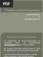 Pruebas Pretransfusionales. Compatibles e Incompatibles. 2