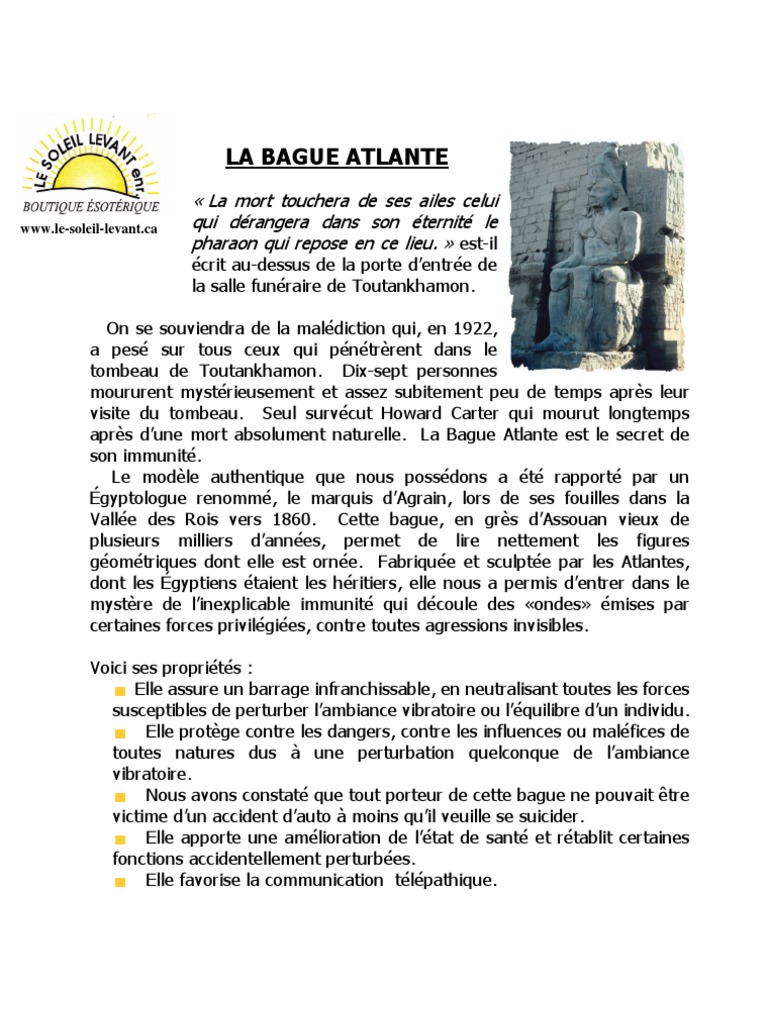 à Quel Doigt Porter La Bague Atlante La Bague Atlante | PDF | Science | Sciences philosophiques