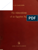27853877 the Admonitions of an Egyptian Sage From a Hieratic Papyrus in Leiden Pap Leiden 344 Recto by Alan H Gardiner