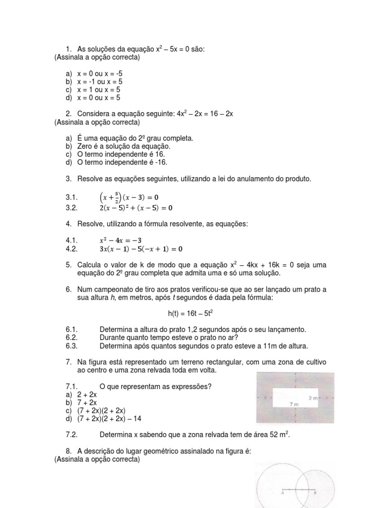 Exercícios de Matemática 9º Ano | PDF | Métodos e Materiais de Ensino