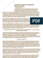 WHAT IN THE CONSTITUTION CANNOT BE AMENDED? 23 ARIZONA LAW REVIEW 717 (Footnotes Have Been Omitted.) by Douglas Linder