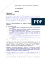 Reglamento de Seguridad y Salud Ocupacional-sector Mineria