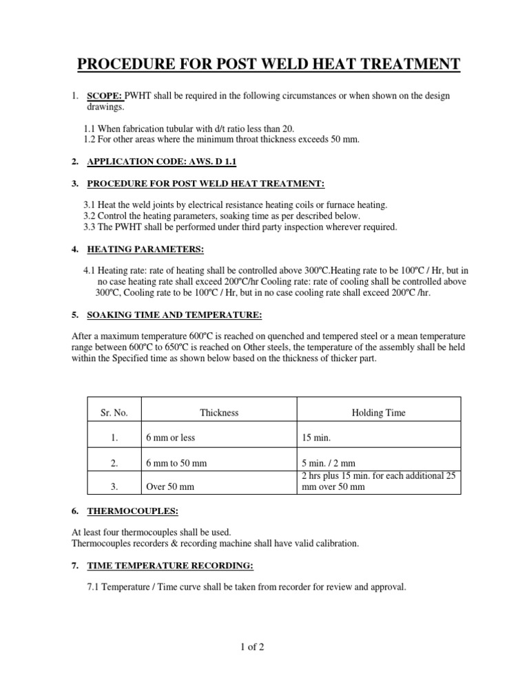 application-code-aws-d-1-1-3-procedure-for-post-weld-heat-treatment