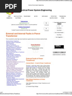 External and Internal Faults in Transformer