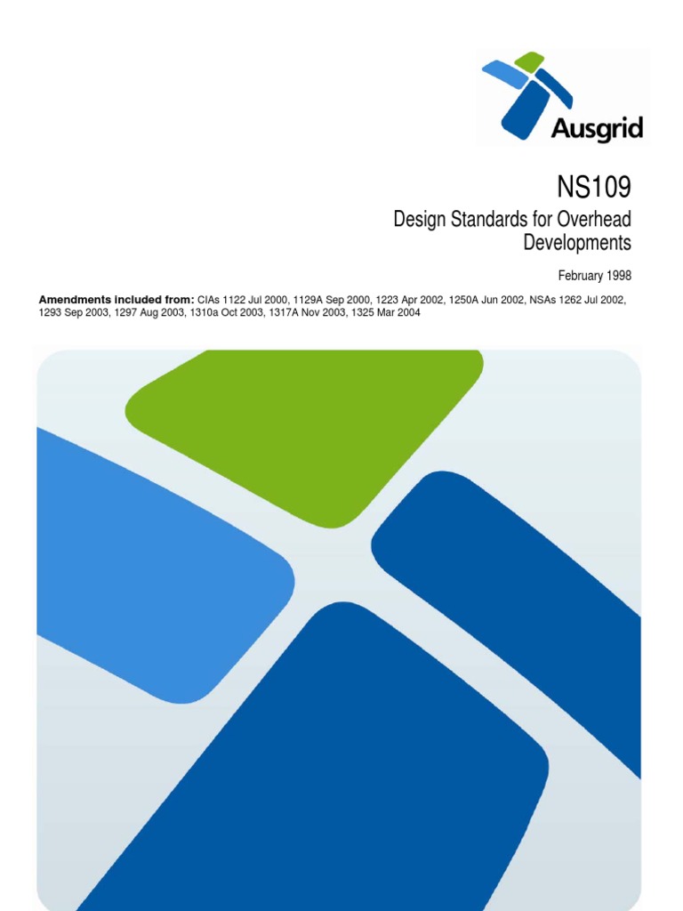 NS109: Overhead Supply Design Standards | PDF | Electrical Substation ...