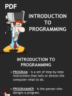 Introduction To Programming