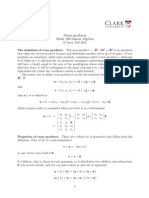 Cross Products Math 130 Linear Algebra