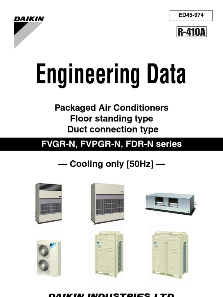 ED45-974 (Floor Standing & Duct Connection Type) R410a | PDF | Air ...