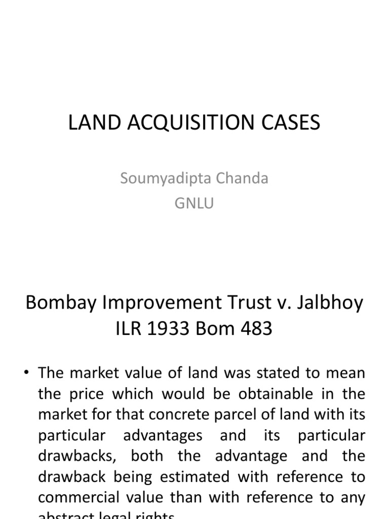 Land Acquisition Cases PDF Writ Lawsuit