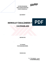 Berkeley Idealizminin Temel Kavramlari Main Concepts of Berkeley S Idealism