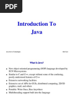 Introduction To Java: Java Server Technologies Bob Tarr