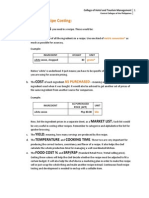 Guidelines For Recipe Costing