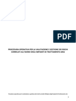 PROCEDURA OPERATIVA PER LA VALUTAZIONE E GESTIONE DEI RISCHI CORRELATI ALL'IGIENE DEGLI IMPIANTI DI TRATTAMENTO ARIA