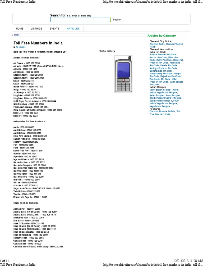 Toll Free Numbers in India PDF Hewlett Packard Companies