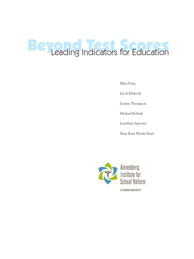 Developing Leading Indicators Four School Districts' Use of NonTest Data to Inform Decision