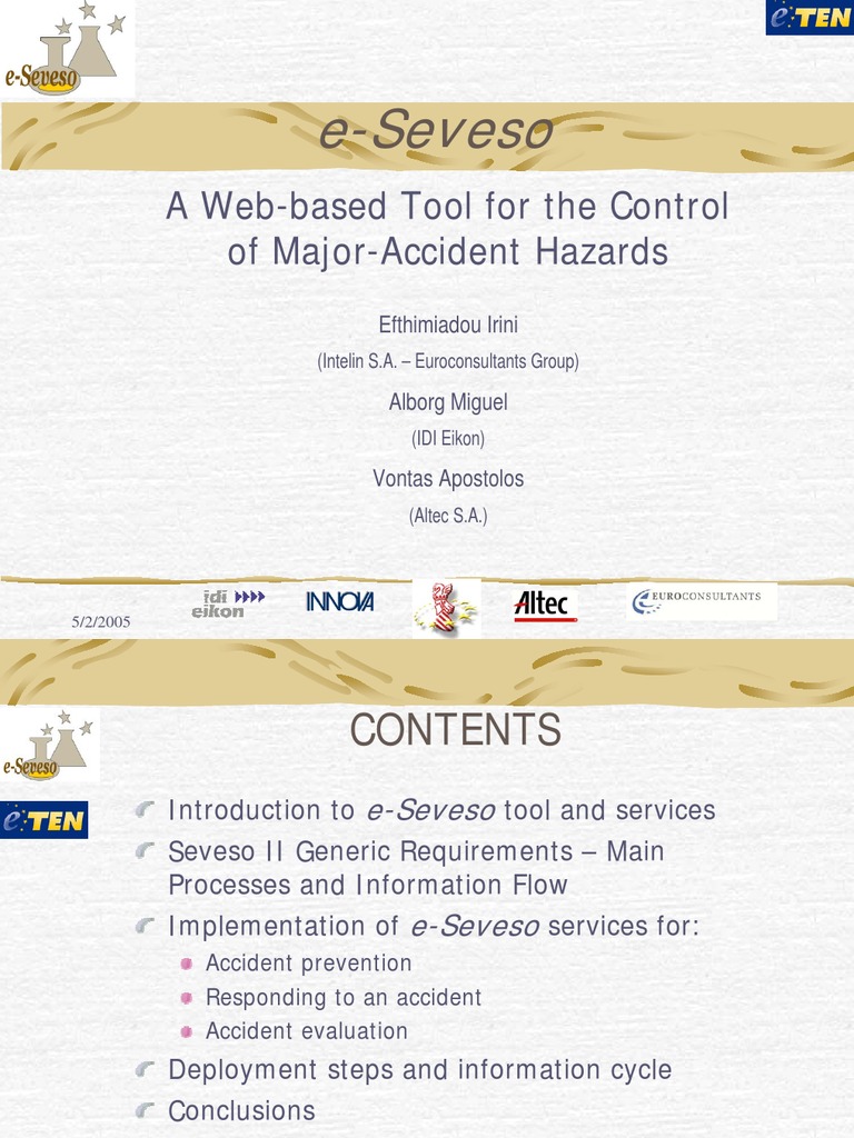 e-Seveso: Web Tool for Industrial Safety | PDF | Risk Management ...