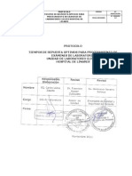 Protocolo Tiempo de Respuesta Optimo para Procesamiento Examenes de Laboratorioex.