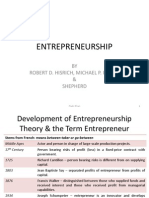 Entrepreneurship: BY Robert D. Hisrich, Michael P. Peters & Shepherd