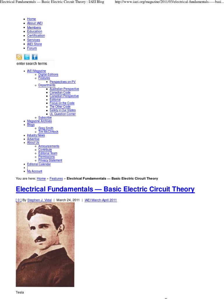 Electrical Fundamentals - Basic Electric Circuit Theory - IAEI Blog