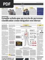 Estudio señala que un tercio de personas clasificadas como delgadas son obesas