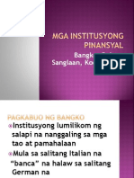 Mga Institusyong Pinansyal