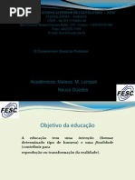 educação - Compromisso social do professor