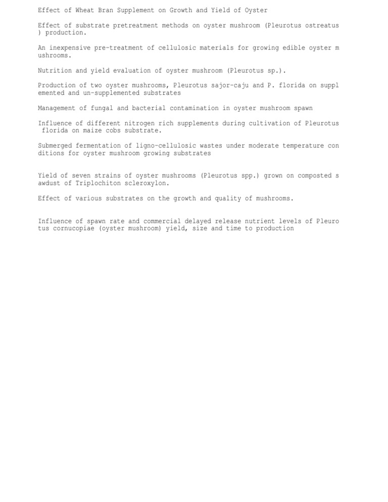 Daftar Judul Jurnal Penelitian Tentang Jamur Tiram PDF