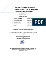 Design and Fabrication of Performance Test On Ackerman Steering Mechanism