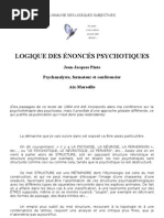 LOGIQUE DES ÉNONCÉS PSYCHOTIQUES