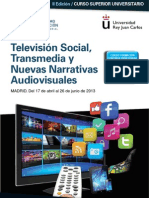 Folleto II Edición CSU Experto en Televisión Social, Transmedia y Nuevas Narrativas Audiovisuales