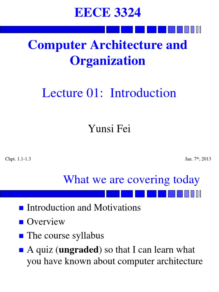 Computer architecture notes computer architecture multi core processor