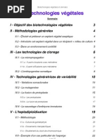 Biotechnologies végétales