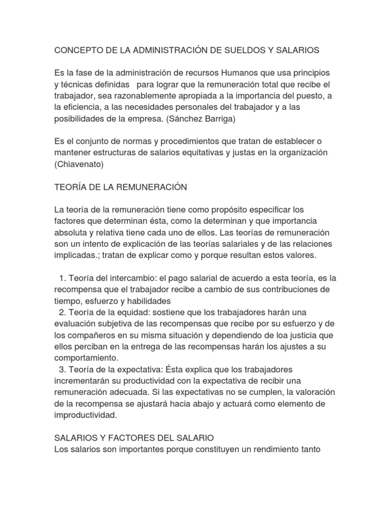 Administración de Sueldos y Salarios | PDF | Salario | Toma de decisiones