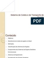 Sistema de Coleta e de Transporte de Esgoto