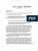 Trinity East Energy Letter to CPC