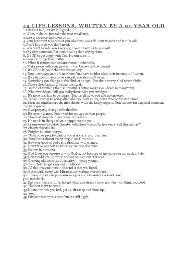 45 Life Lessons PDF