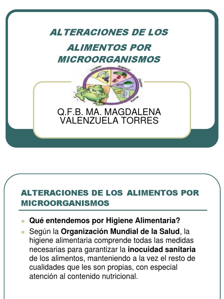 Alteraciones de Los Alimentos | PDF | Microorganismo | Alimentos