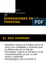 Dimensiones de La Persona