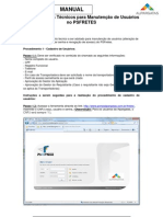 Manual de Procedimentos Tcnicos para Manuteno de Usurios No PsFretes