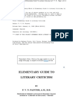 Elementary Guide to Literary Criticism