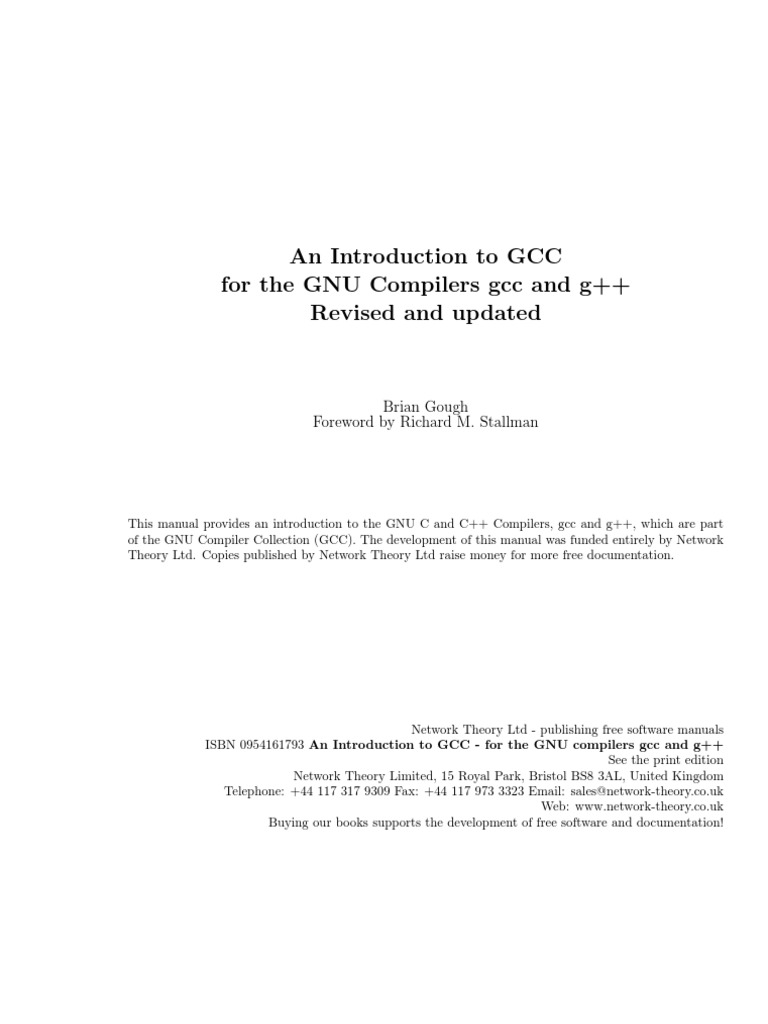 An Introduction To GCC For The GNU Compilers GCC and G Revised and ...